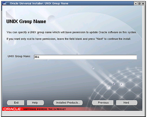 Unix Group Name 화면