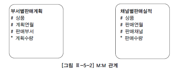 [그림 Ⅲ-5-2] M:M 관계