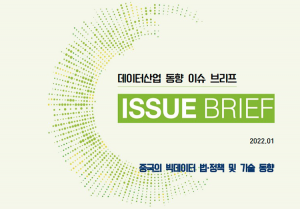 데이터산업 동향 이슈 브리프 ISSUE BRIEF 2022.01 중국의 빅데이터 법·정책 및 기술 동향