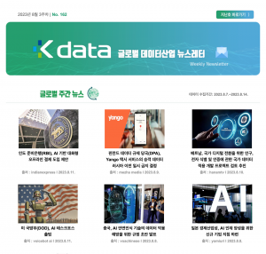 2023년 8월 3주차 No.162 Kdata 글로벌 데이터산업 뉴스레터